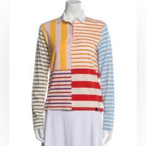 KULE Multicolor Striped Womens Rugby Polo Long Sleeve